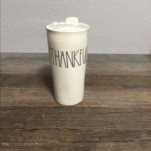 Rae Dunn Thankful Travel Coffee Tumbler LL
